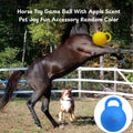 Pelota de juego con mango y aroma a manzana para caballo