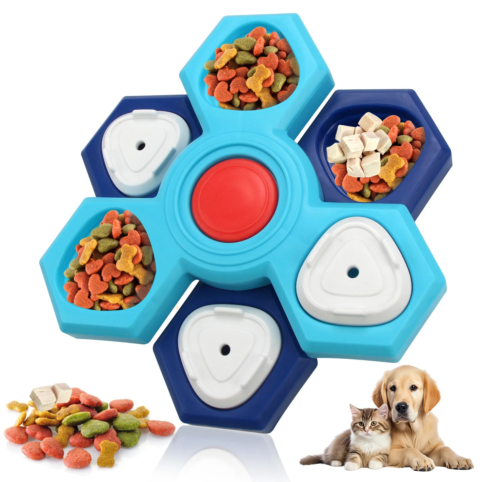 Juguete interactivo tipo puzzle dispensador de premios para perros